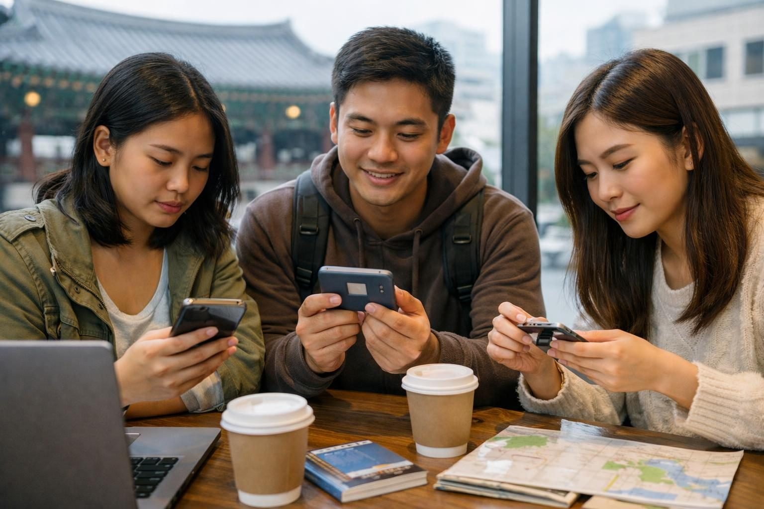Pocket WiFi shared by Korea travelers