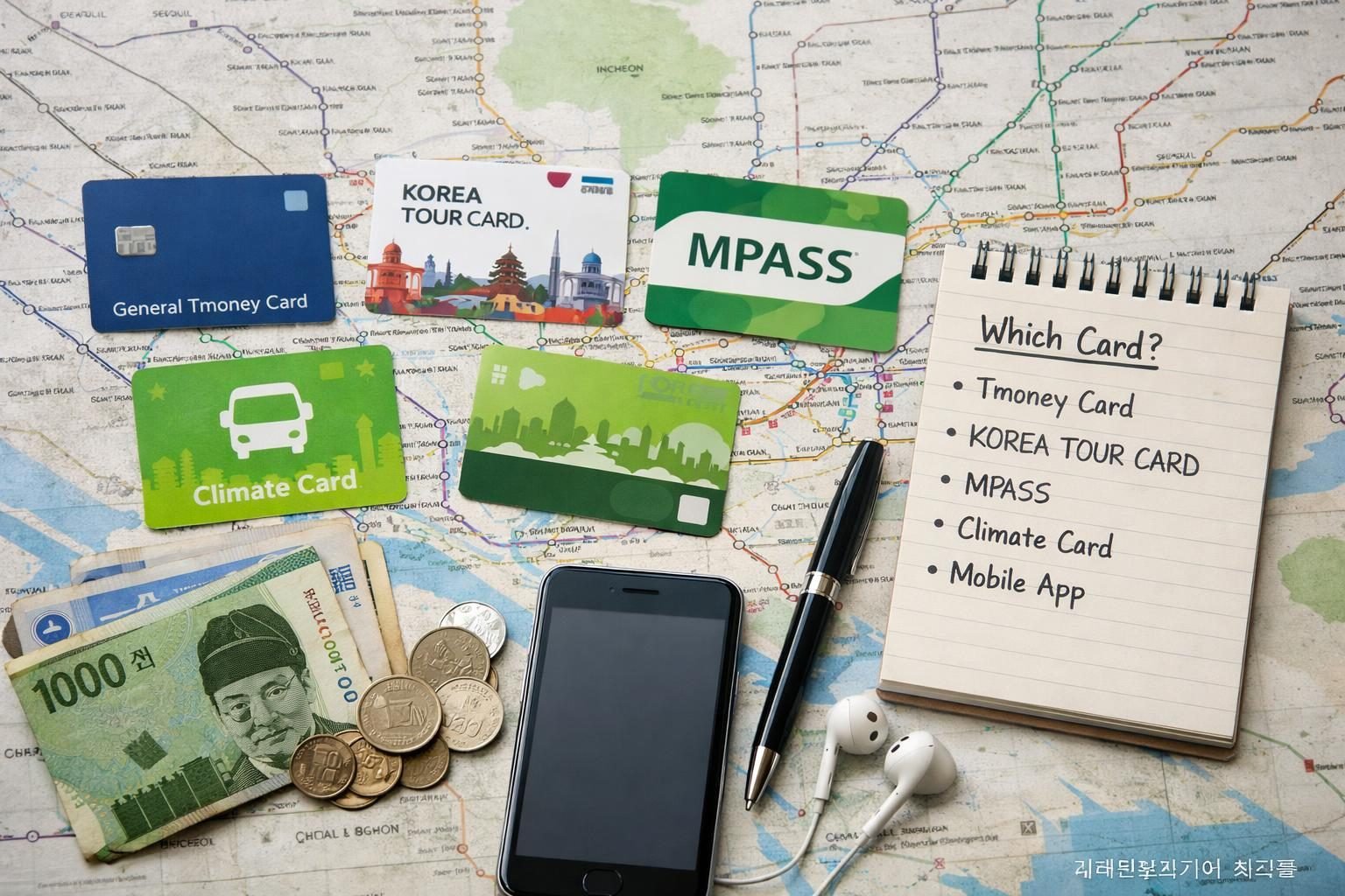 Traveler comparing Korean transport card choices