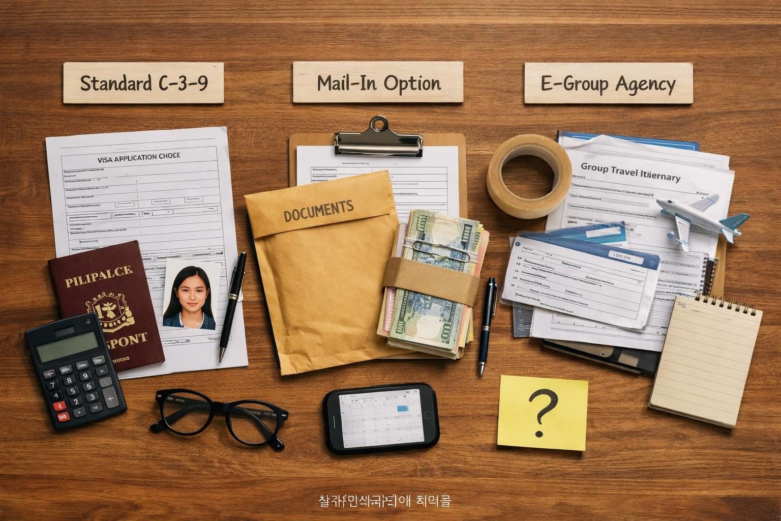 Filipino tourist choosing a Korea visa application route