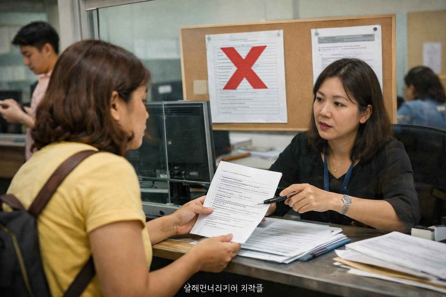 Calendar and visa fee notes for Korea tourist visa